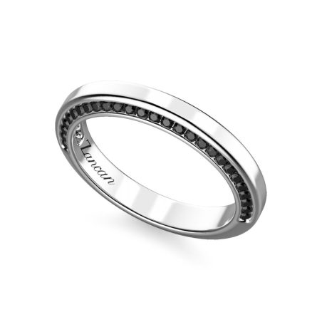 Anello Zancan ESA033 argento pietre nere