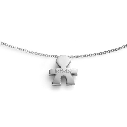 Collana leBebé LBB902 sagoma bimbo oro bianco 18kt