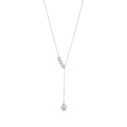 Girocollo con perle coltivate in oro 18kt Ø 4-7,5 mm