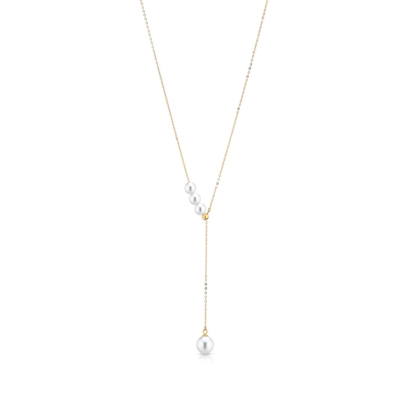 Girocollo con perle coltivate in oro 18kt Ø 4-7,5 mm