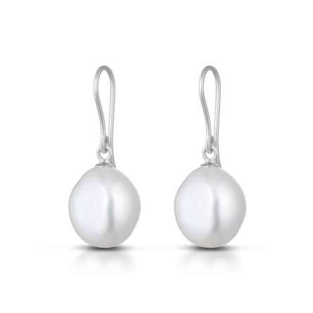 Orecchini con perla barocca in oro 18kt Ø 12 mm