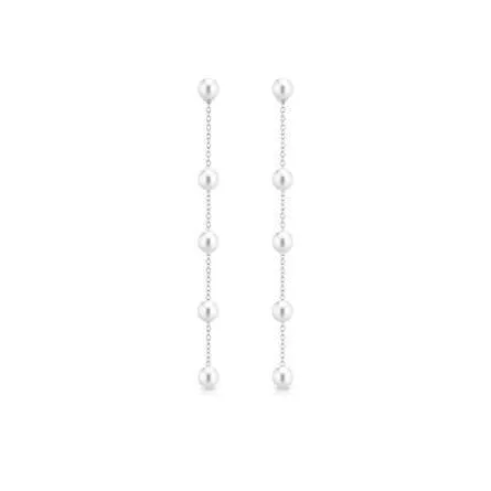 Cultured pearl earrings in 18kt gold Ø 3.5-4 mm