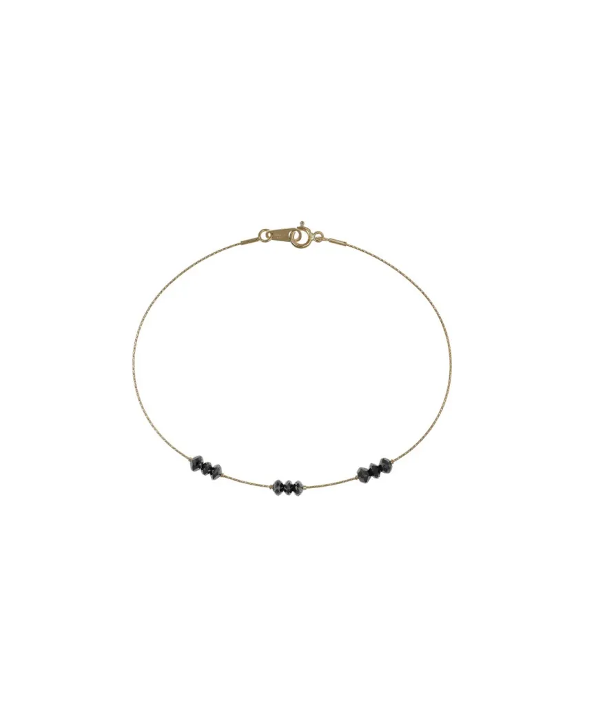 IRIS Bracciale – MagicWire® Collezione NARA in Oro 750 con Diamante Nero