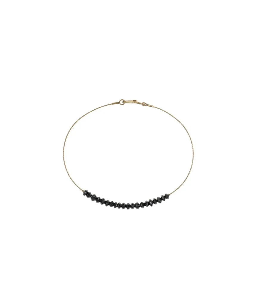 NARA 20P Bracciale – MagicWire® Collezione NARA in Oro 750 con Diamante Nero 20 cm