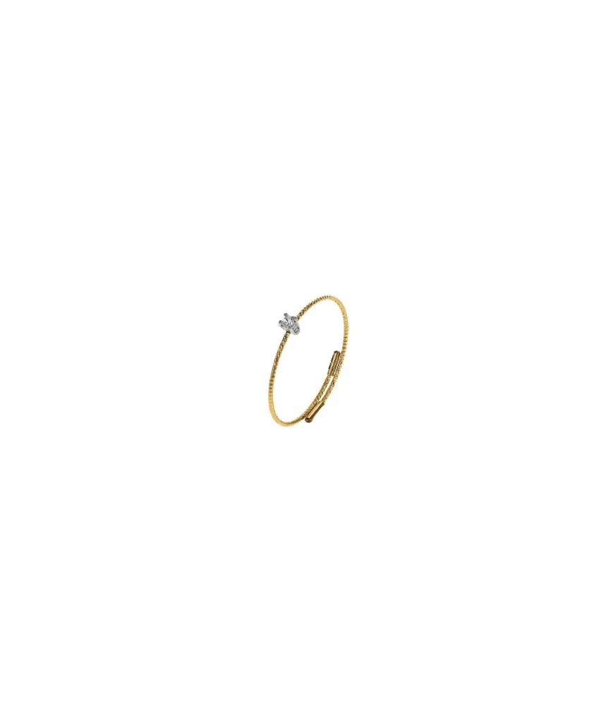 ONE Anello – MagicWire® Collezione BASIC in Oro 750 con Punto Luce Misura 16