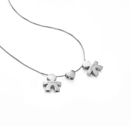 leBebé Collar LBB920-MM I Tesorini Niño Corazón Niño oro blanco