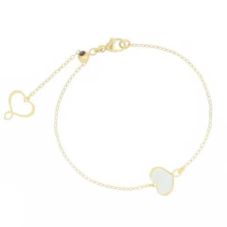 White mother of pearl heart bracelet Maman et Sophie BPMESMPB