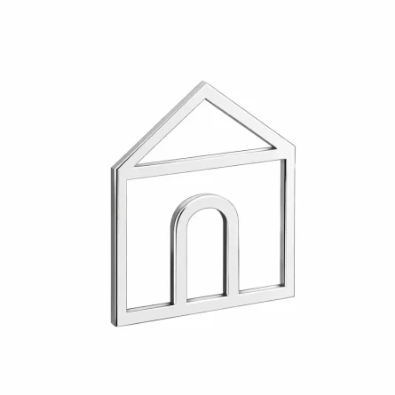 Colgante de casa pequeña en plata 925 hipoalergénica.
