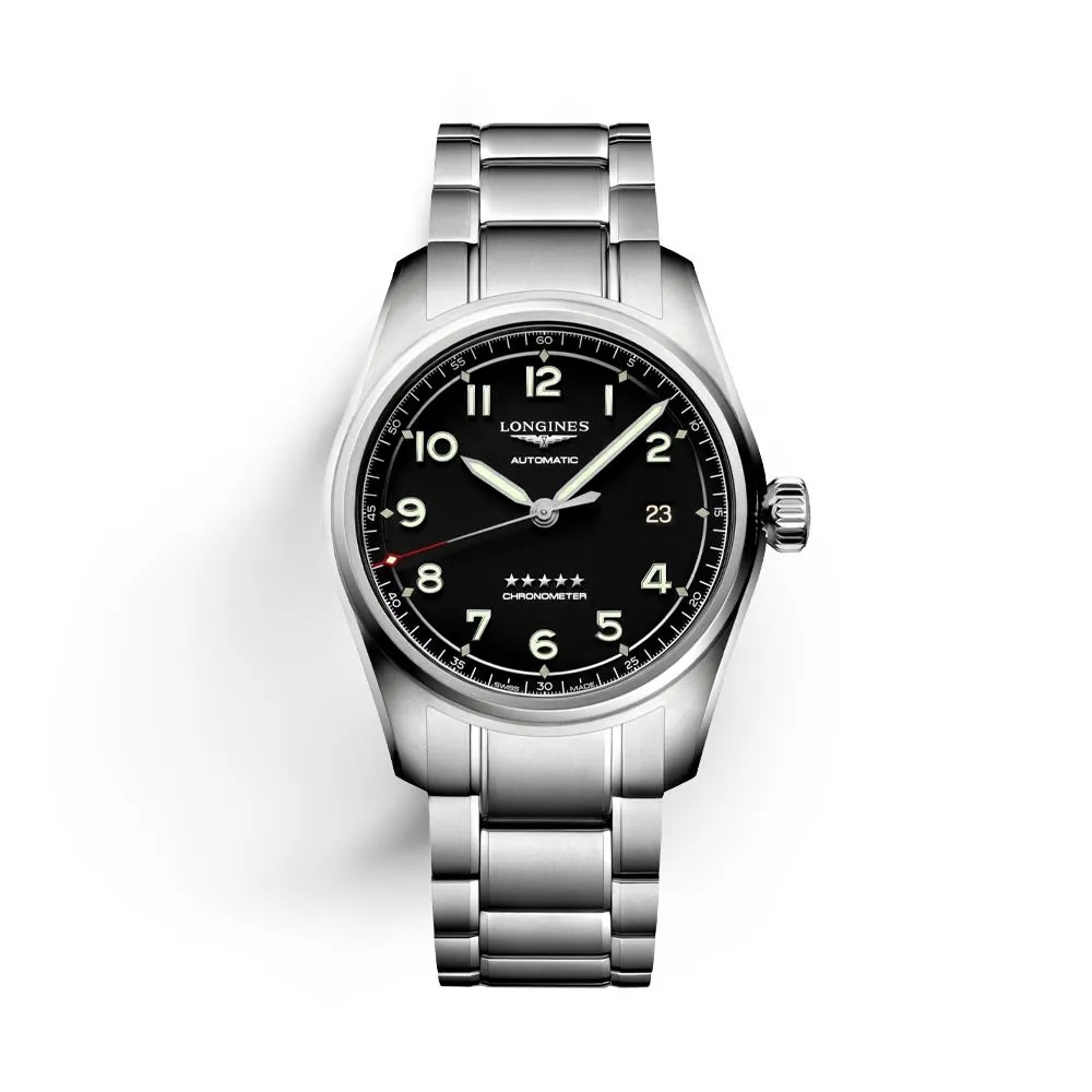 Longines Spirit L3.810.4.53.6, cronometro certificato COSC 40 mm con quadrante nero
