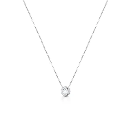 Girocollo punto luce rotondo oro e diamante 0,03ct-2