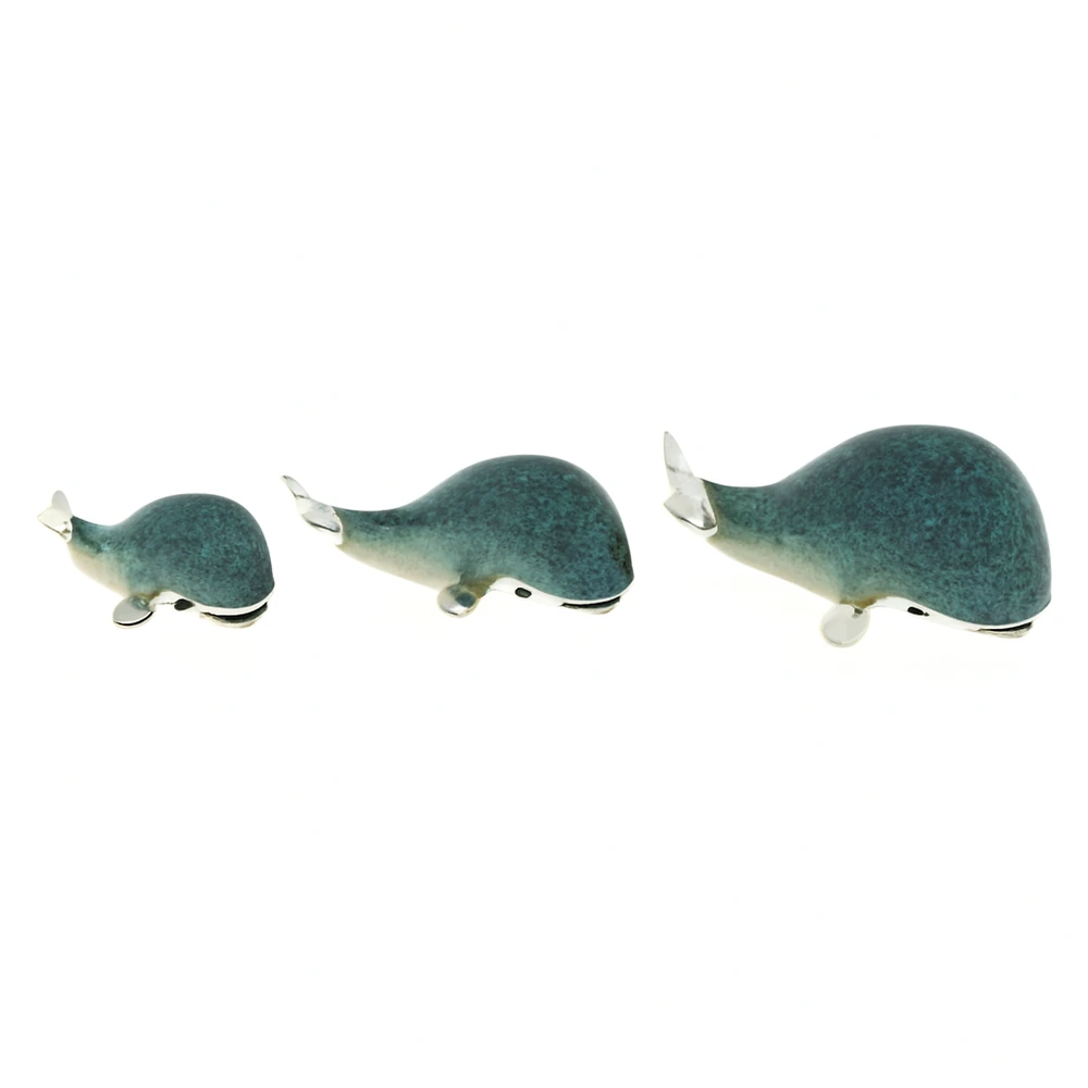 Balena in argento 925 Saturno – ref. ST237 | Soprammobili Smaltati in Argento | Cicala Gioiellerie Genova