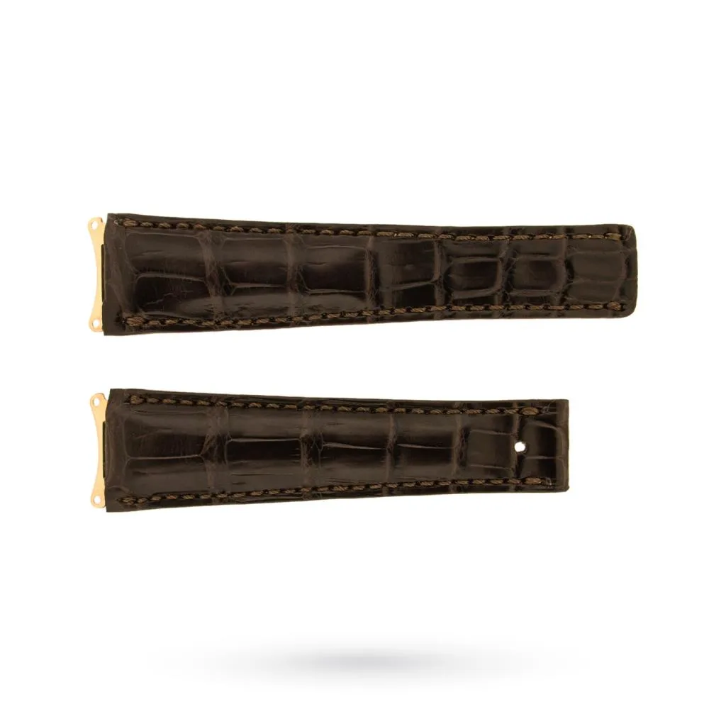 Cinturino Tag Heuer coccodrillo marrone 18-16mm attacco oro