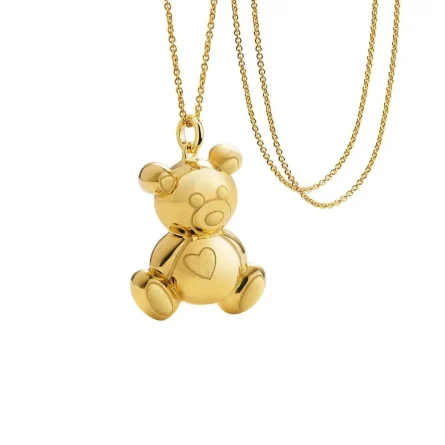 Collana leBebe SNM091 SuonAmore Orsetto in argento placcato oro giallo-2