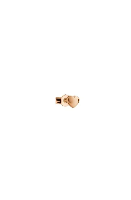leBebé Pendiente unitario Girocuore silueta corazón en oro rosa 18 kt LBB134-C