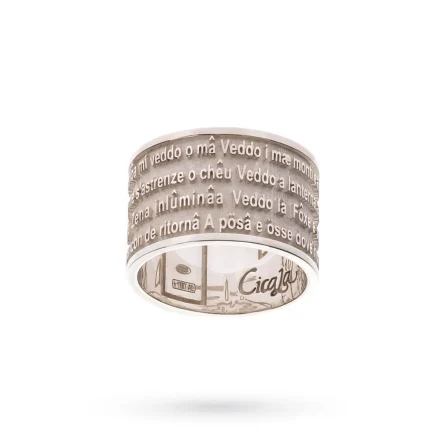Anello di Genova collezione LYRIC con poesia "Se ghe pensu" | Creazione Cicala | Made in Italy