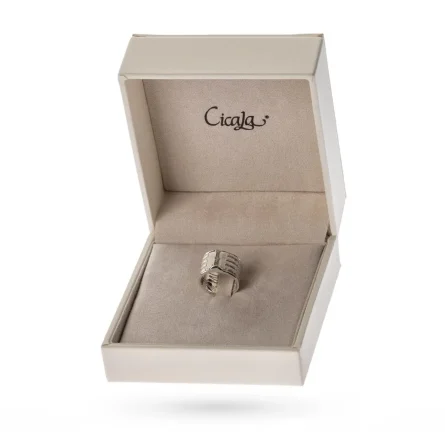 Anello di Genova collezione LYRIC con poesia "Se ghe pensu" | Creazione Cicala | Made in Italy