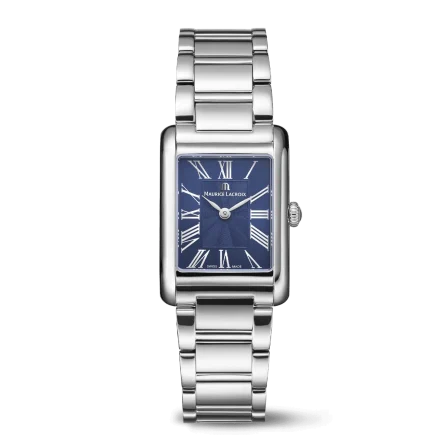 Reloj Maurice Lacroix FIABA Square – 24 × 34 mm Todo Acero Azul – FA1205-SS002-410-1