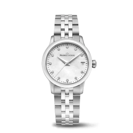 Reloj Maurice Lacroix 1975 – 33mm Acero y Nácar con Diamantes – 751006-SS002-170-1