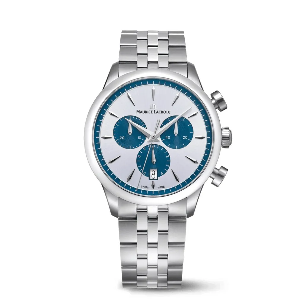 Orologio Maurice Lacroix 1975 Chronograph – 40mm Tutto Acciaio Panda Blu – 751038-SS002-131-1