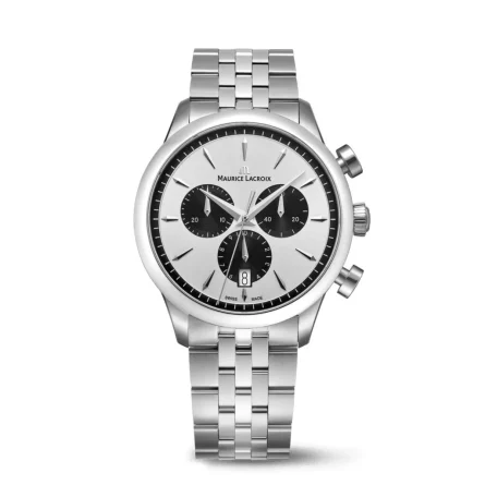 Chronographe Maurice Lacroix 1975 Tout Acier Panda Noir 40 mm 751038-SS002-130-1