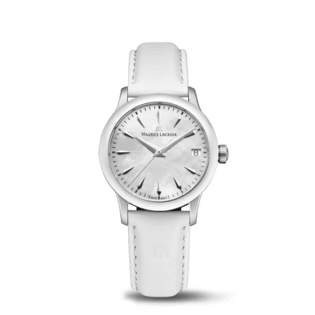 Reloj Maurice Lacroix 1975 – Cuarzo 33mm Acero y Nácar Blanco – 751006-SS001-160-7