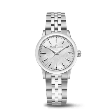 Reloj Maurice Lacroix 1975 – Cuarzo 33mm Acero y Nácar Blanco – 751006-SS002-160-1