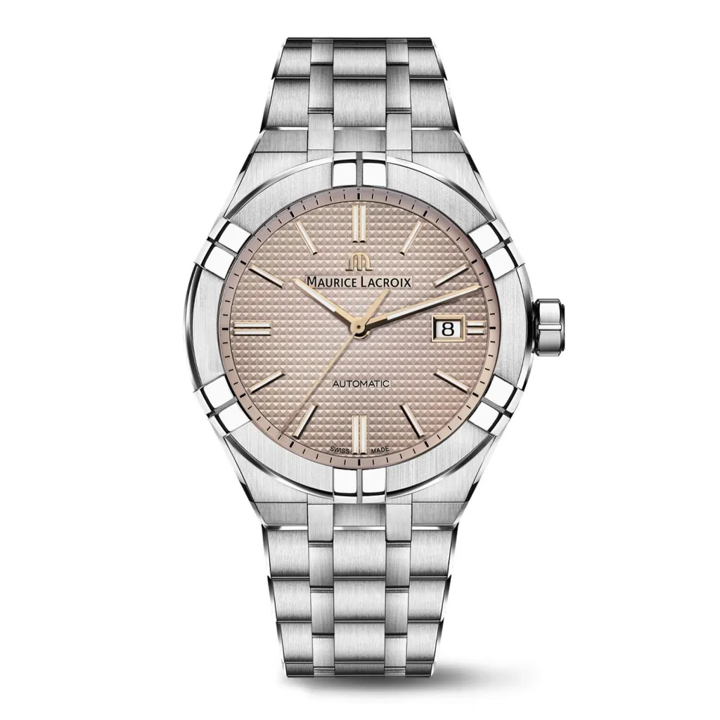 Orologio Maurice Lacroix AIKON Automatic 42mm Tutto Acciaio Ecru – AI6008-SS002-730-1