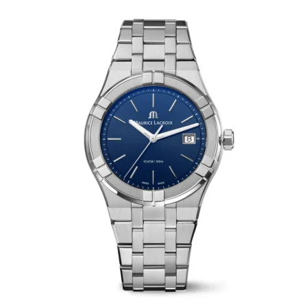 Reloj Maurice Lacroix AIKON Quartz – 40 mm Todo Acero Esfera Azul – AI1108-SS002-430-1