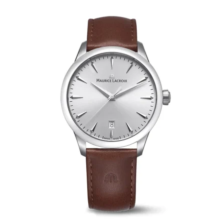 Reloj Maurice Lacroix Vintage 1975 – Cuarzo 39mm Acero y Piel Marrón – 751007-SS001-130-3