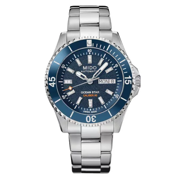 Acquista Mido Ocean Star 200 Blu (M026.930.11.041.00) su Gioielleria Cicala. Orologio subacqueo automatico Calibro 80, cassa 42,5mm e ghiera blu. Rivenditore Ufficiale.