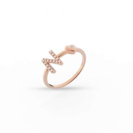 Anillo Buonocore You Are corazón en oro rosa con diamantes blancos 0,09ct 1,70 g