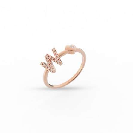 Anillo Buonocore You Are corazón en oro rosa con diamantes blancos 0,11ct 1,70 g