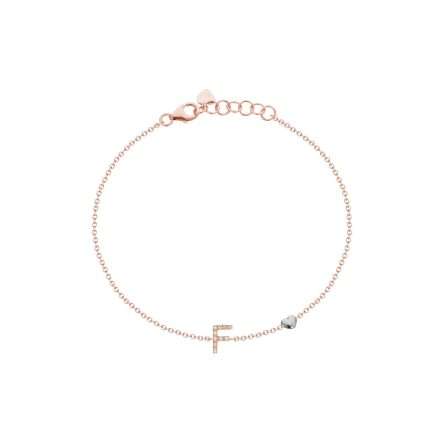 Buonocore You Are 18kt rose gold bracelet white diamonds 0.05ct