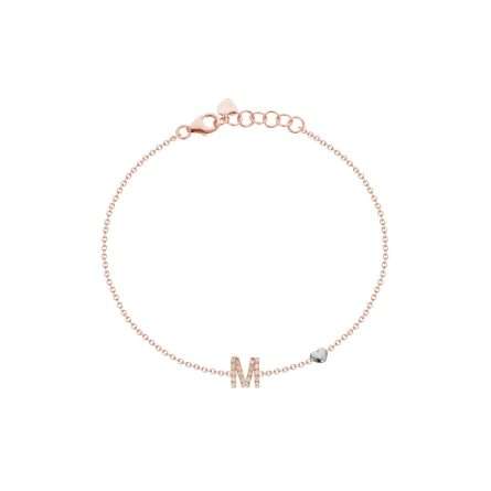 Buonocore You Are 18kt rose gold bracelet white diamonds 0.10ct