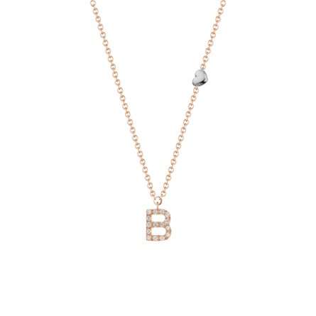 Buonocore You Are 18kt rose gold necklace white diamonds 0.08ct