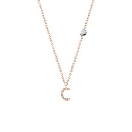 Buonocore You Are 18kt rose gold necklace white diamonds 0.05ct 2,35 g
