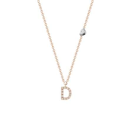 Buonocore You Are 18kt rose gold necklace white diamonds 0.07ct