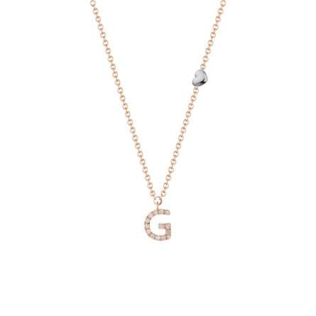 Buonocore You Are 18kt rose gold necklace white diamonds 0.07ct 012C-G-DP