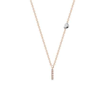 Buonocore You Are 18kt rose gold necklace white diamonds 0.03ct