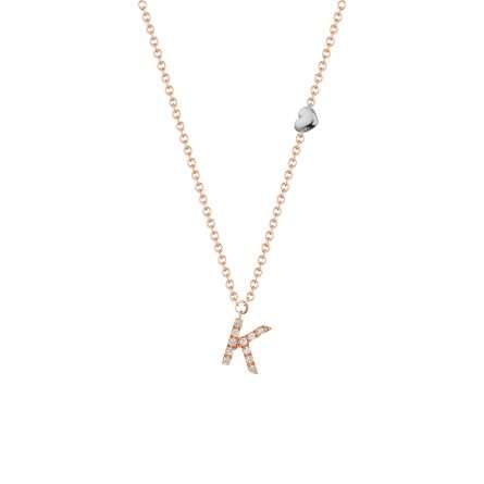 Buonocore You Are 18kt rose gold necklace white diamonds 0.06ct 2,35 g