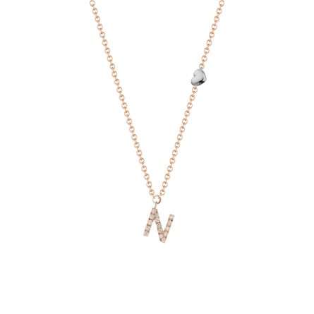 Buonocore You Are 18kt rose gold necklace white diamonds 0.07ct 012C-N-DP