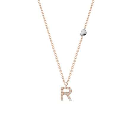 Buonocore You Are 18kt rose gold necklace white diamonds 0.07ct 012C-R-DP