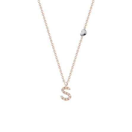 Buonocore You Are 18kt rose gold necklace white diamonds 0.06ct 012C-S-DP