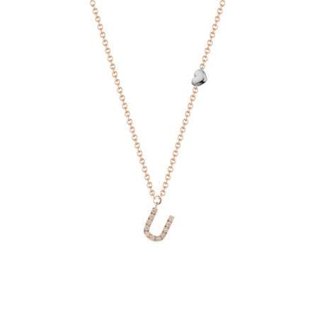 Buonocore You Are 18kt rose gold necklace white diamonds 0.06ct 012C-U-DP