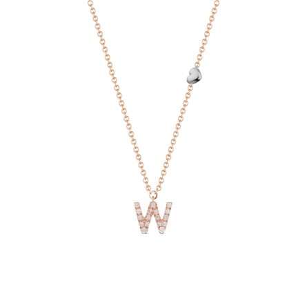 Buonocore You Are 18kt rose gold necklace white diamonds 0.10ct 2,35 g