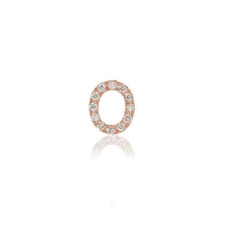 Buonocore You Are 18kt rose gold earrings single stud white diamonds 0.06ct