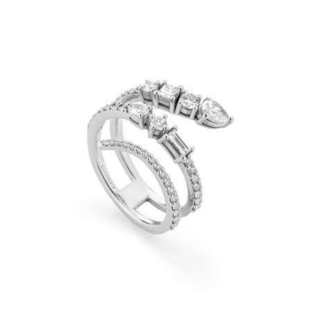 Anello Buonocore Swing oro bianco diamanti bianchi 1,21ct