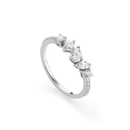 Anello Buonocore Swing oro bianco diamanti bianchi 0,57ct