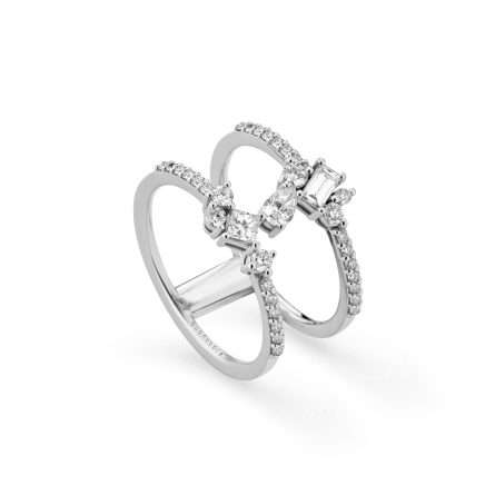 Anello Buonocore Swing oro bianco diamanti bianchi 0,78ct 5,40 g
