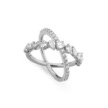 Anello Buonocore Swing oro bianco diamanti bianchi 1,49ct